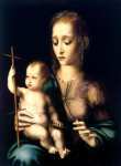 Мадонна с младенцем и прялкой в виде креста