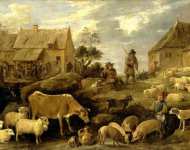 Пейзаж с пастухом и стадом