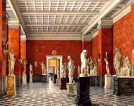 Виды залов Нового Эрмитажа. Зал греческой скульптуры