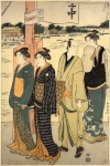 Неполный триптих Посещение храма Инари Масаки во время февральского фестивалялист