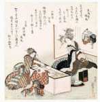 Две женщины и мальчик сидят вокруг мангалах