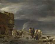 Berchem Nicolaes Pietersz - Сцена рядом с городом