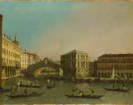 Canaletto (мастерская) - Гранд-канал Мост Риальто и дворец Фондако деи Тедески