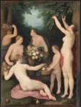 Cornelisz van Haarlem Cornelis - Помона получает урожай фруктов