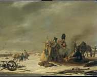 Hari Johannes I - Ночной лагерь у деревни Молодечно - декабря  эпизод из отступления Наполеона из России