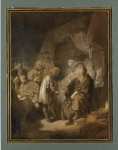 Rembrandt Harmensz van Rijn - Иосиф рассказывает свои сны родителям и братьям Бумага на картоне