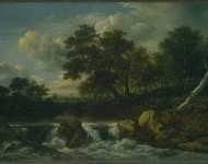 Ruisdael Jacob Isaacksz van - Пейзаж  с водопадом