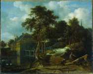 Ruisdael Jacob Isaacksz van - Пейзаж с водяной мельницей