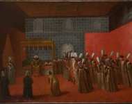 Vanmour Jean Baptiste - Посол Cornelis Calkoen на аудиенции у султана Ахмеда III  сентября