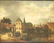 Veen Balthasar van der - Вид на город Харлем и реку Спаарне