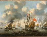 Velde Peter van de - Сожжение английского флота в Чатеме  июня