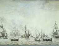 Velde Willem van de I - Морское сражение против испанской Армады в Даунс  октября   чернила