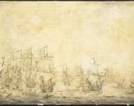 Velde Willem van de I - Эпизод из битвы в проливе Sont между голландским и шведским флотом  ноября    чернила
