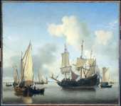 Velde Willem van de II - Корабли на якоре у побережья