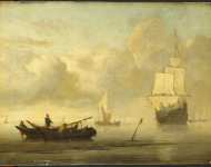 Velde Willem van de II - Корабли у берегов во время штиля