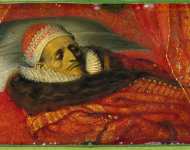 Venne Adriaen Pietersz van de - Морис  принц Оранский на своей кровати Медь