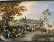 Venne Adriaen Pietersz van de - Пейзаж с фигурами и сельской ярмаркой