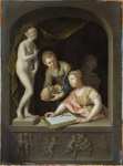 Werff Pieter van der - Рисовальщица и мальчик с бюстом Венеры