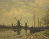 Wijsmuller Jan Hillebrand - Канал с рыбацкими лодками в Амстердаме