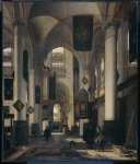Witte Emanuel de - Интерьер протестантской готической церкви с мотивами Старой и Новой церкви в Амстердаме