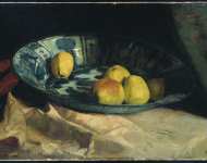 Zwart Willem de - Натюрморт с яблоками на делфтской синей тарелке