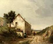 The House by the Road of Campagne wth Figures