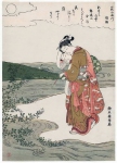 Две женщины или мужчинаженщина обнимаются на берегу реки между