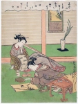 Женщина рисует бамбук