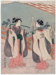 ОнамиОхатсу танцуют в храме Юсина Тэндзин