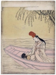 Танцовщица Сирабёси в лодке