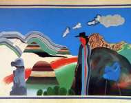 David Hockney - Rocky mountains and tired indians