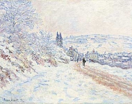 La route de Vétheuil, effet de neige
