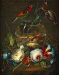 Натюрморт с цветами и Золотой рыбкой