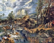 Грозовой пейзаж с Филемоном и Бавкидой