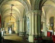 Виды залов Зимнего дворца - Готическая гостиная великих княжен