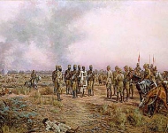 После битвы. Эмир Махмуд приговорил пленника к Герберту Китченеру, Атбаре, 8 апреля 1898 года