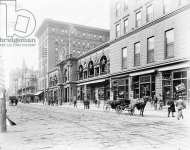 Down Market St. Phelan Bldg. in foregeround San Francisco Cal.