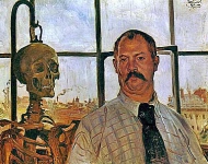 Автопортрет со скелетом