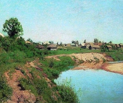 Деревня на берегу реки