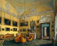 Виды залов Зимнего дворца - Первая запасная половина - Гостиная герцога М Лейхтенбергского