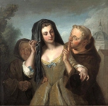 Секрет (Молодая женщина в сопровождении монаха и дуэньи )