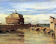 Замок Святого Ангела и Тибр в Риме