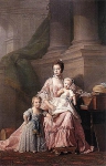Королева Шарлотта со старшими детьми