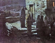 Выход Христа с учениками с Тайной вечери в Гефсиманский сад