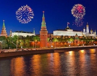 Салют над Кремлем