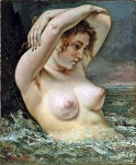 Woman in the waves
