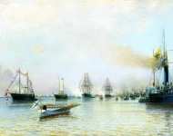 Парад кораблей Балтийского флота по случаю прихода германской эскадры в 1888 году