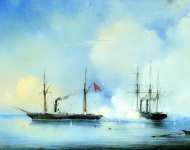 Бой пароходофрегата Владимир с турецко-египетским военным пароходом ПервазБахри 5 ноября 1853 года.