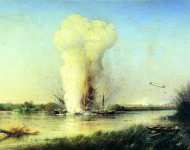 Взрыв турецкого броненосца ЛюфтиДжелиль на Дунае 29 апреля 1877 года