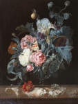 Букет цветов в стеклянной вазе (частная коллекция)